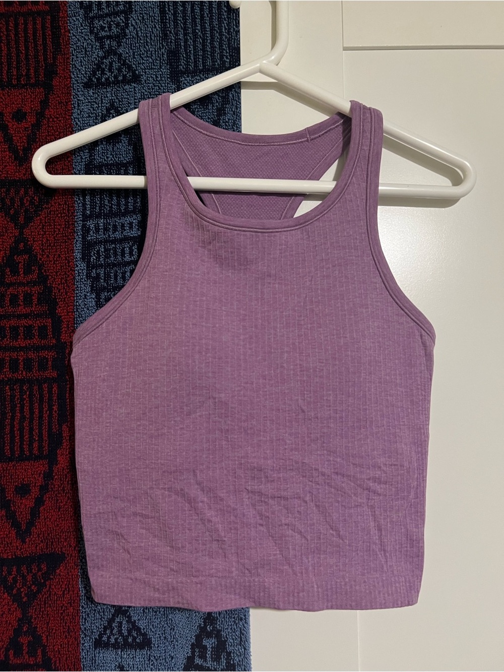 lululemon athletica ebb to street racer back crop tank top